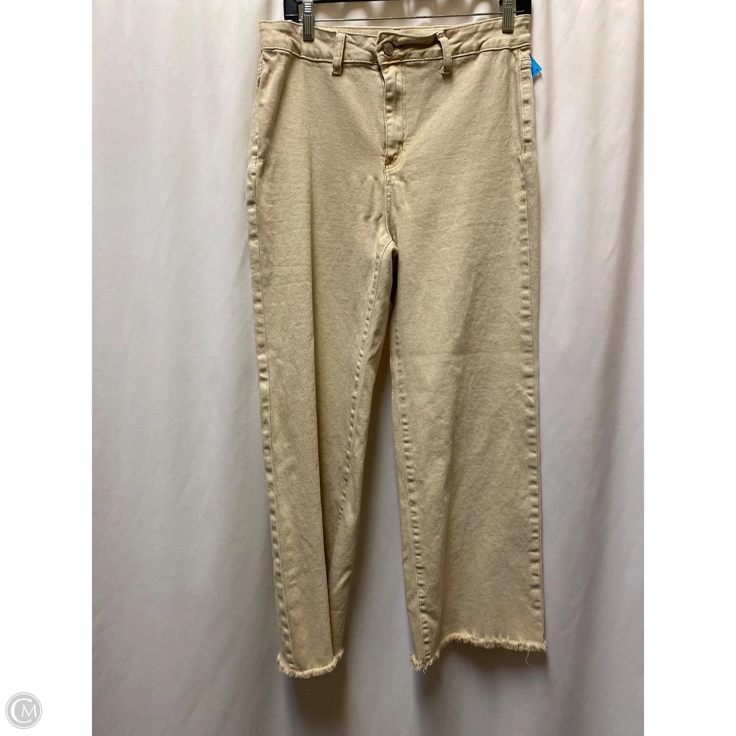 Jeans Wide Leg By Zenana In Tan Denim, Size: L