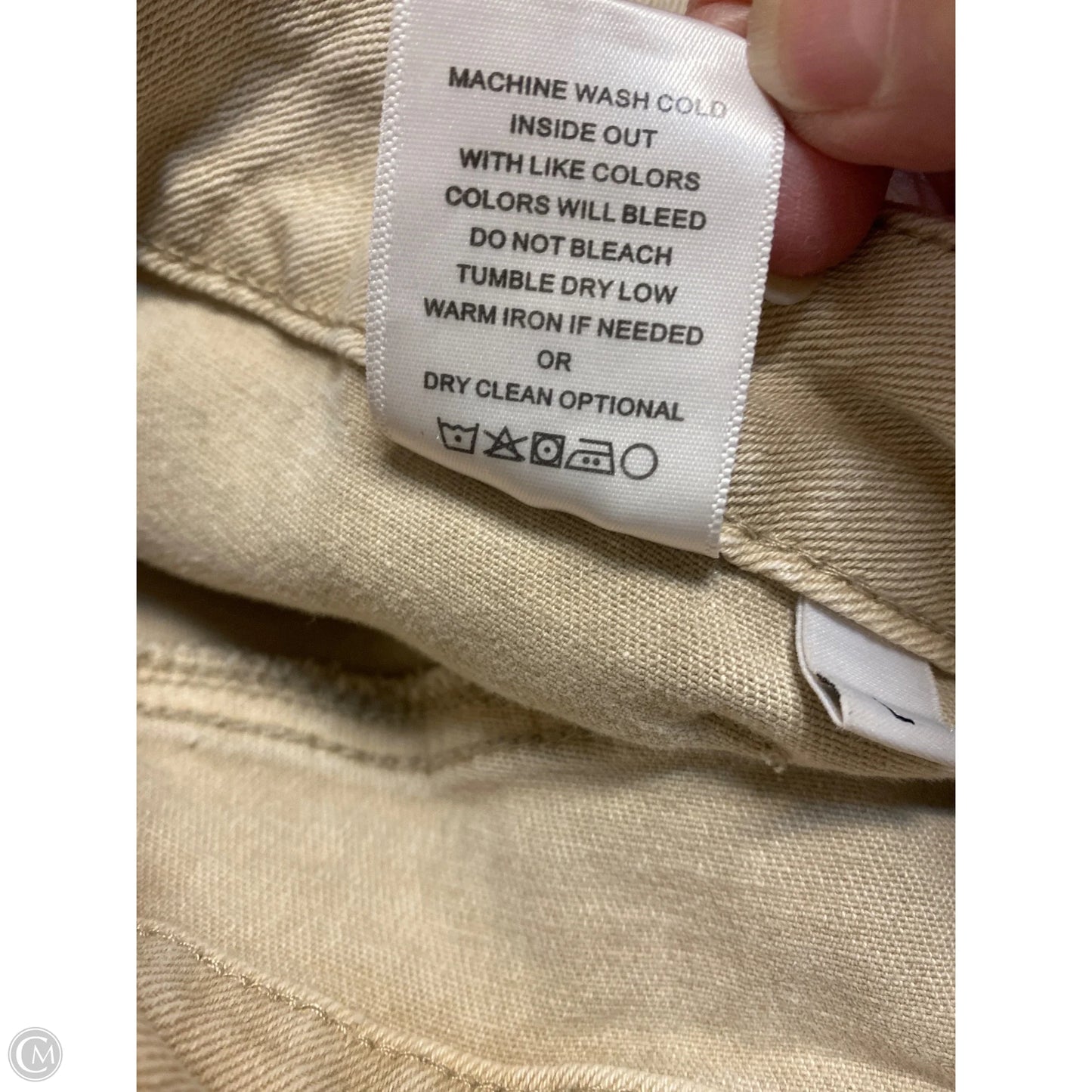 Jeans Wide Leg By Zenana In Tan Denim, Size: L