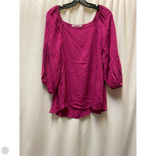 Top Long Sleeve By Chris And Carol In Pink, Size: L