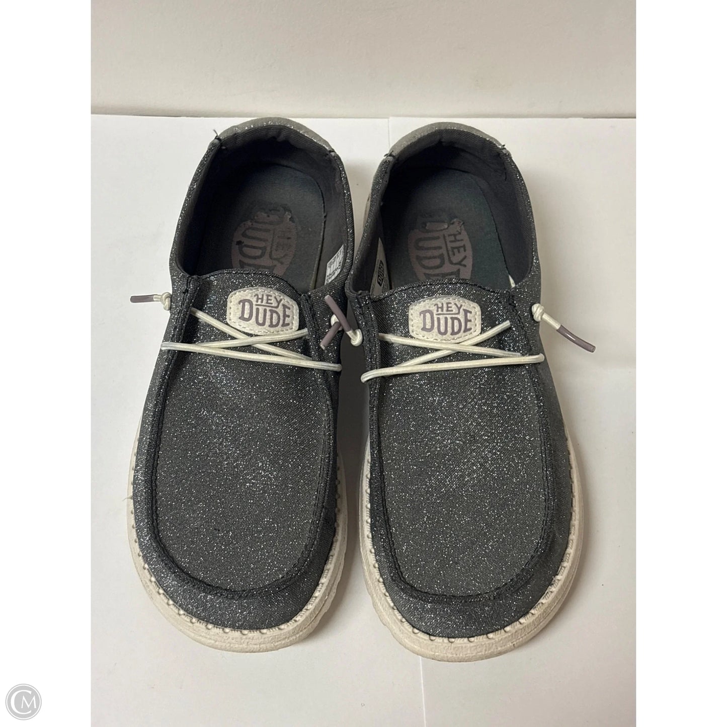 Shoes Flats By Hey Dude In Grey, Size: 7