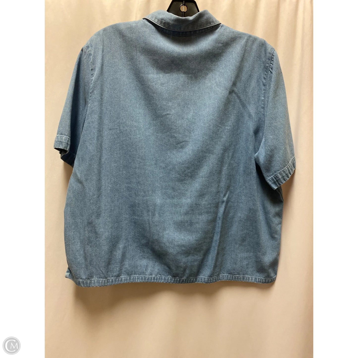 Top Short Sleeve By Clothes Mentor In Blue Denim, Size: L
