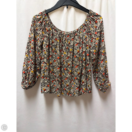 Top Long Sleeve By Treasure And Bond In Brown, Size: S
