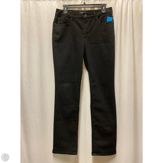 Jeans Straight By Charter Club In Black Denim, Size: 8