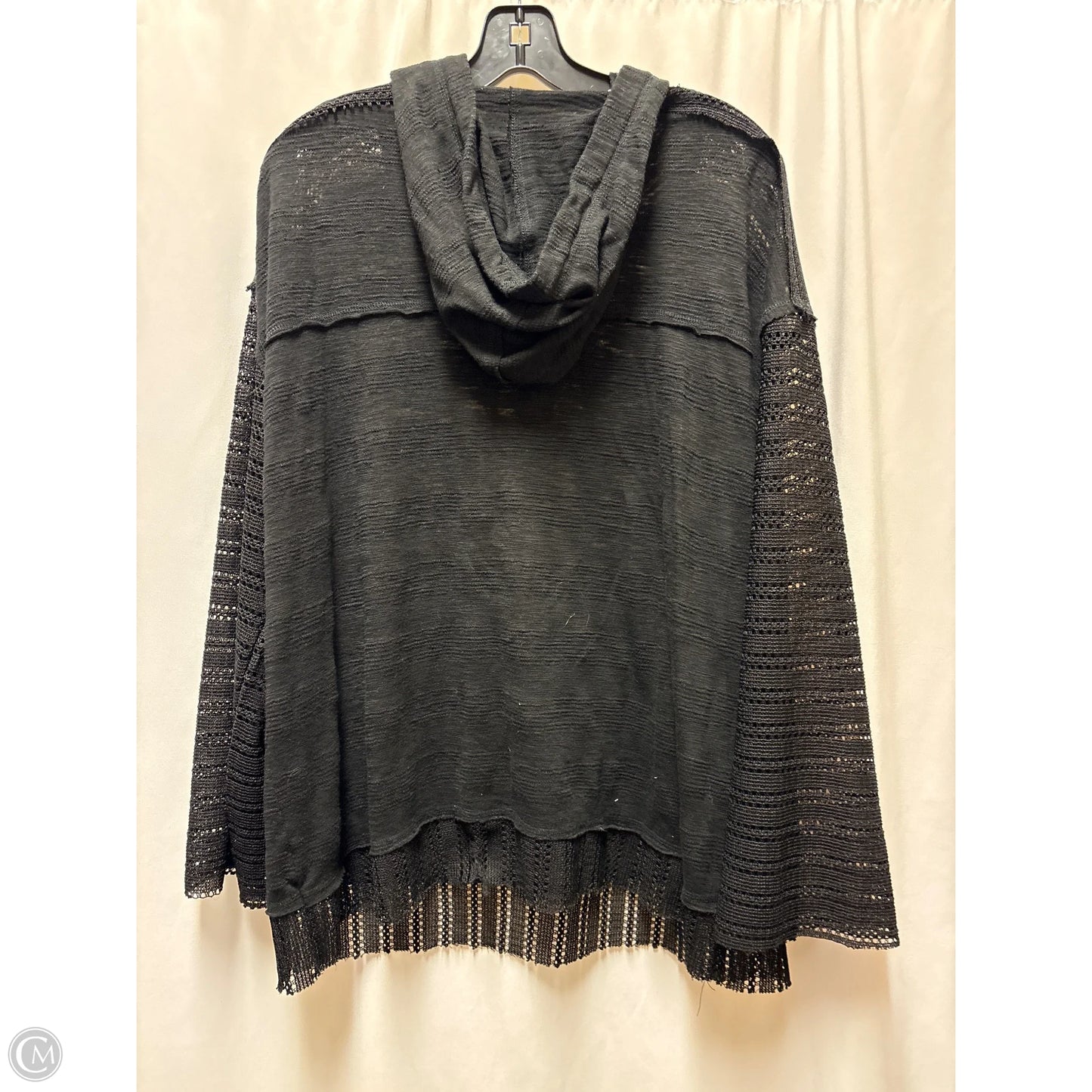 Top Long Sleeve By Pol In Black, Size: L