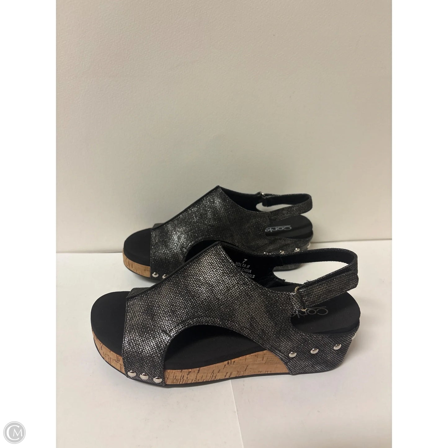 Sandals Heels Block By Corkys In Black, Size: 7