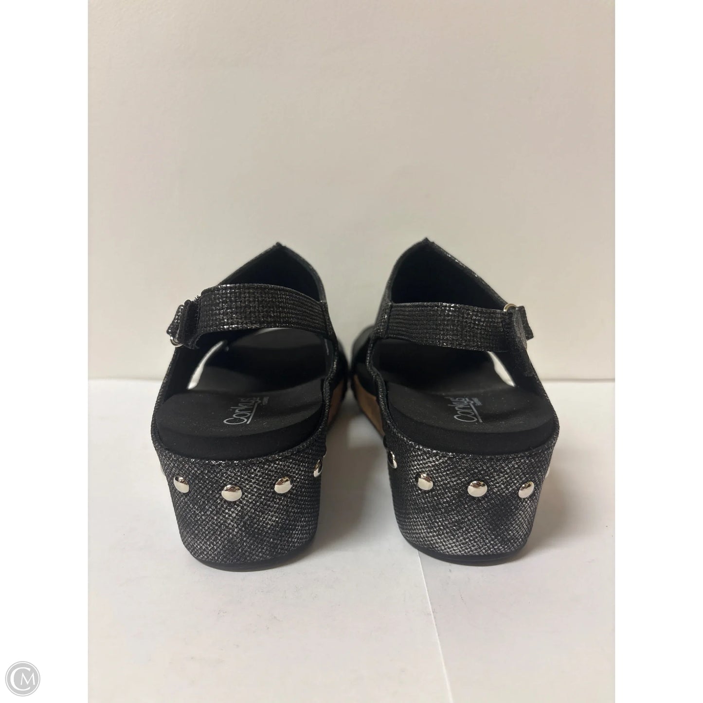 Sandals Heels Block By Corkys In Black, Size: 7