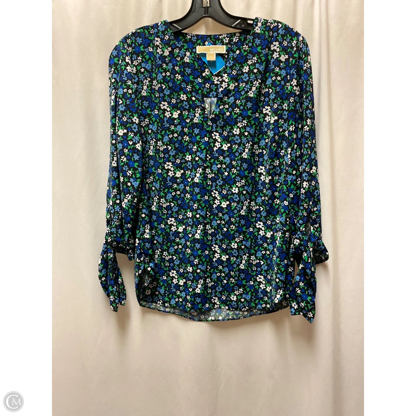 Top Long Sleeve By Michael By Michael Kors In Blue, Size: M