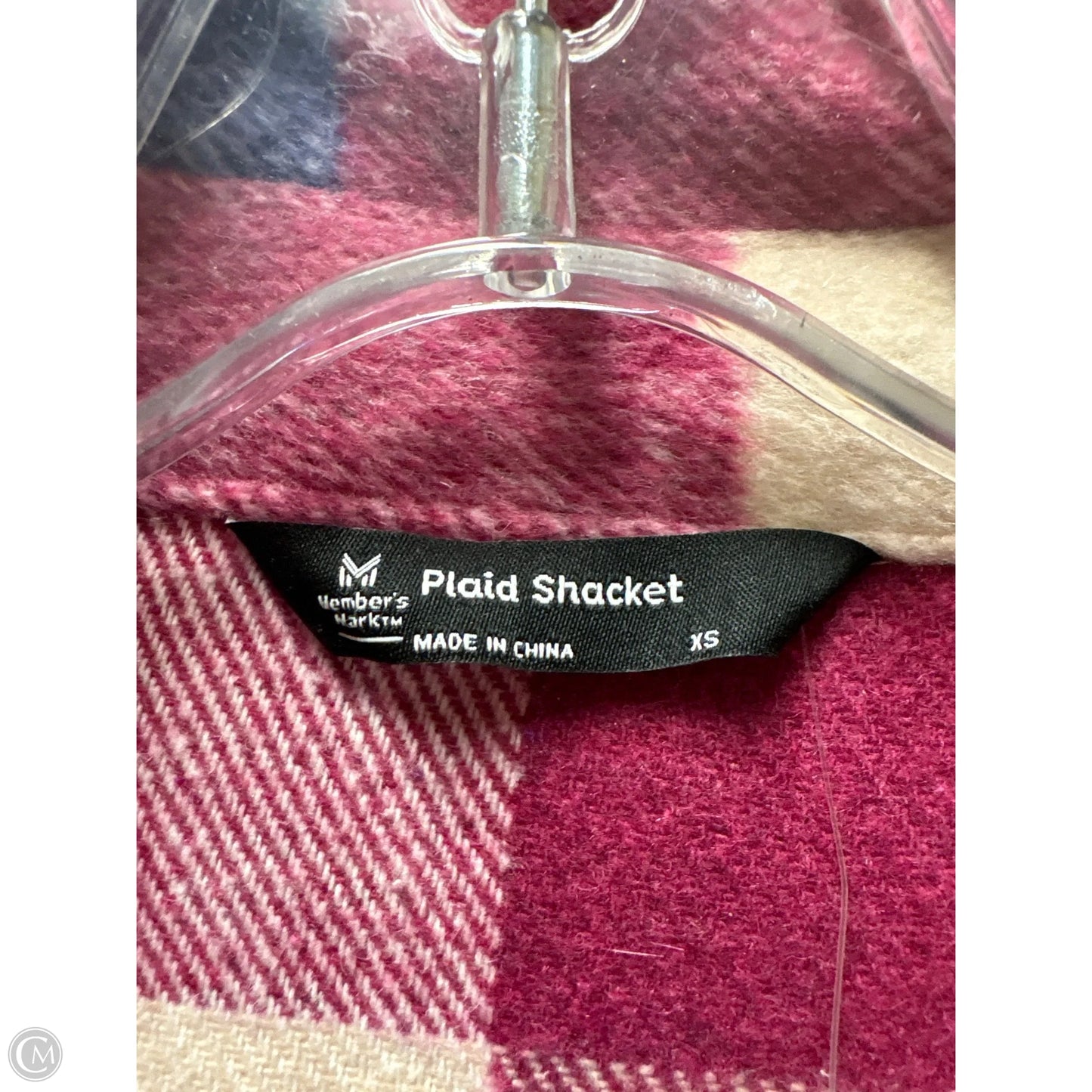 Jacket Shirt By Members Mark In Pink, Size: Xs