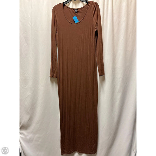 Dress Casual Maxi By Shein In Brown, Size: L