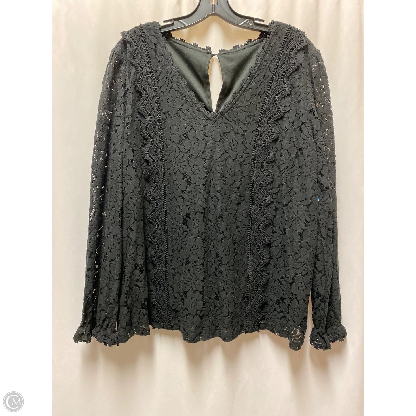 Top Long Sleeve By Clothes Mentor In Black, Size: Xl