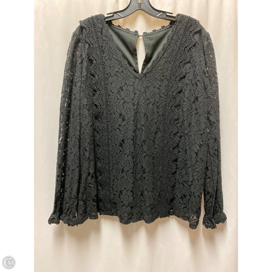 Top Long Sleeve By Clothes Mentor In Black, Size: Xl