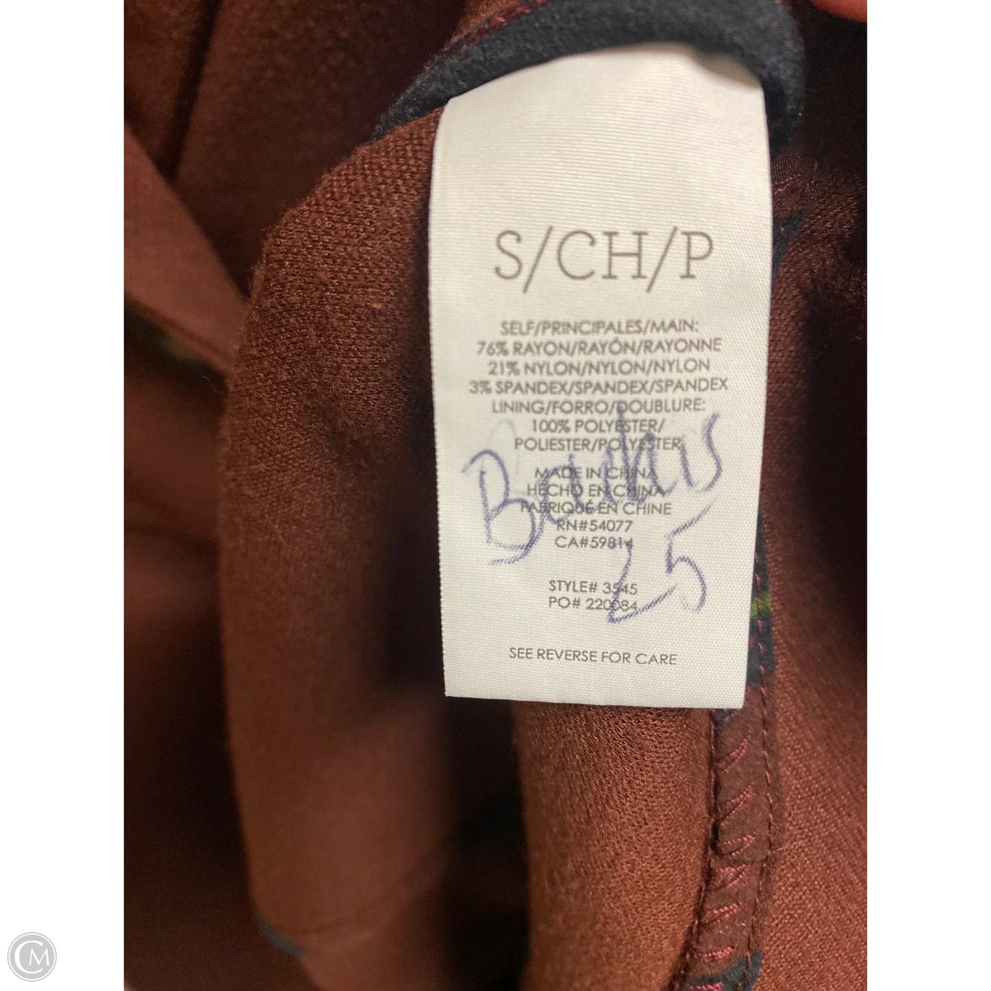 Coat Other By Cabi In Maroon, Size: S