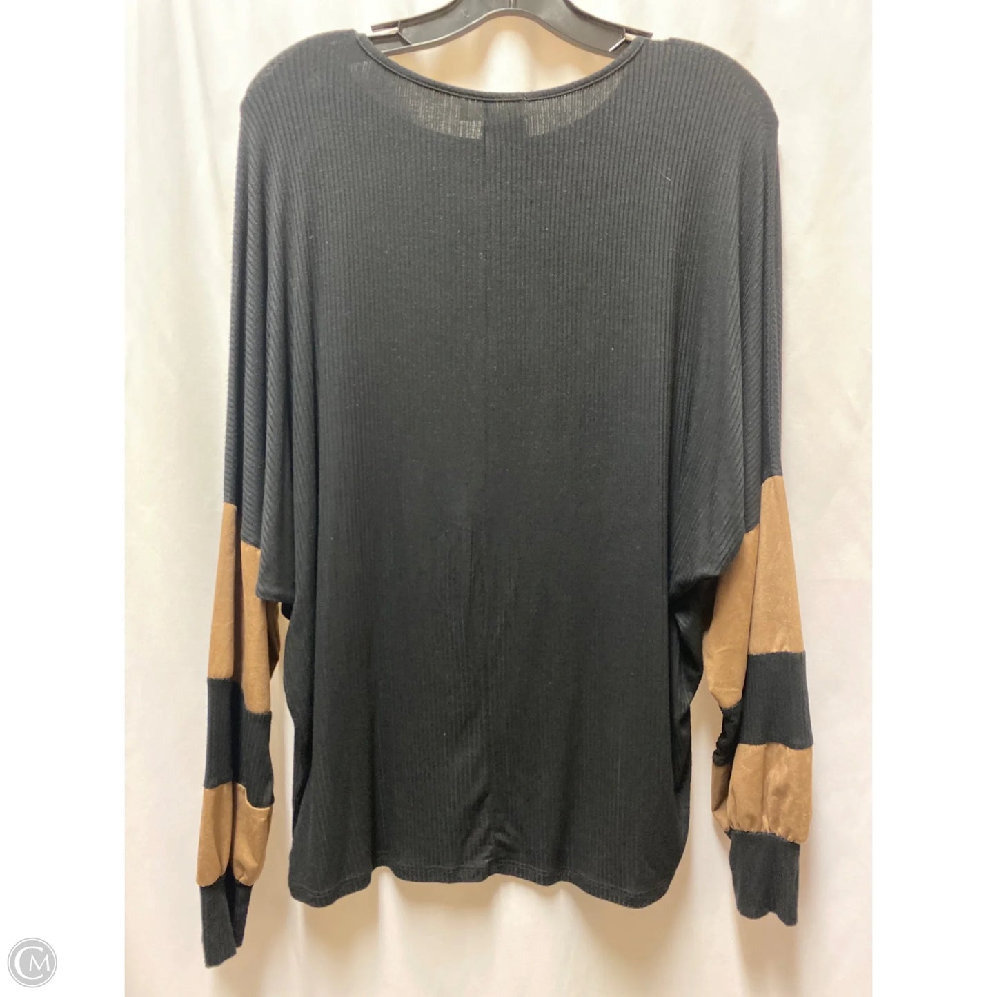 Top Long Sleeve By Hailey & Co In Brown, Size: S