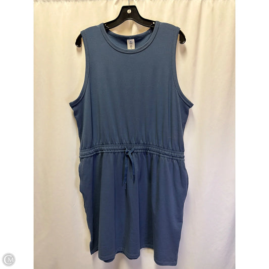 Dress Casual Midi By Members Mark In Blue, Size: Xl