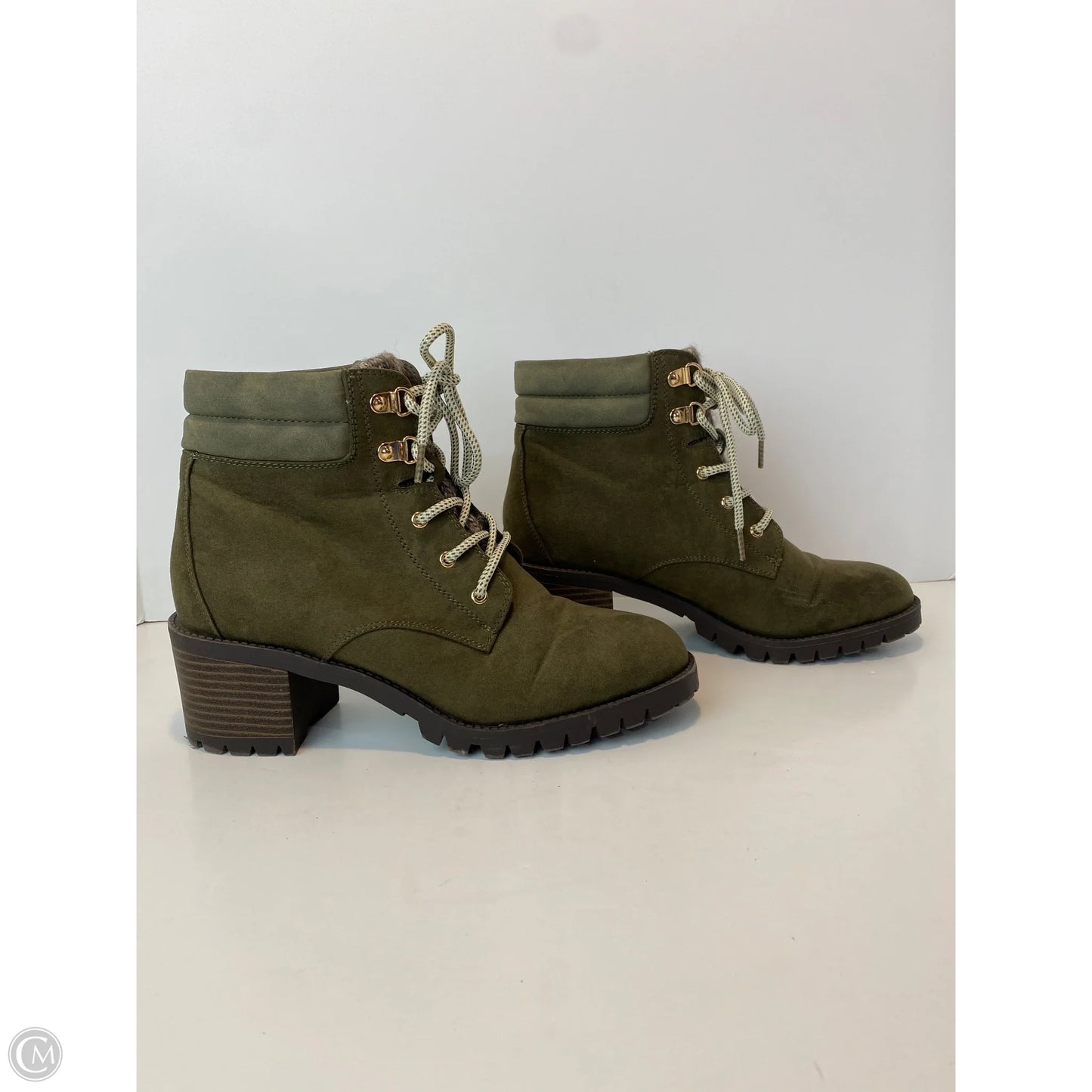 Boots Ankle Heels By Maurices In Green, Size: 8