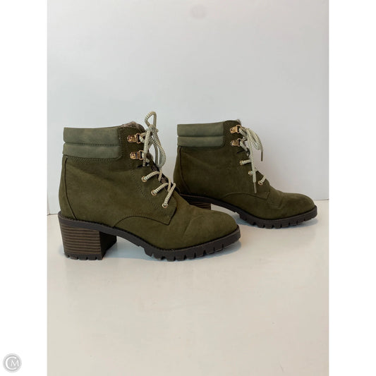 Boots Ankle Heels By Maurices In Green, Size: 8