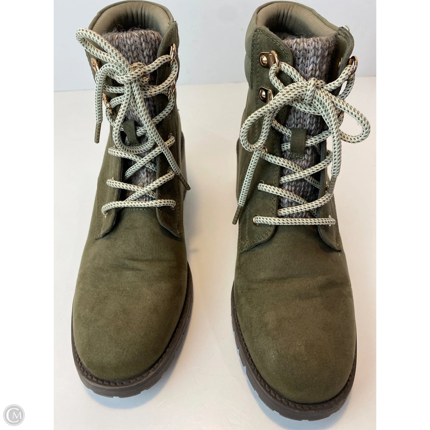 Boots Ankle Heels By Maurices In Green, Size: 8