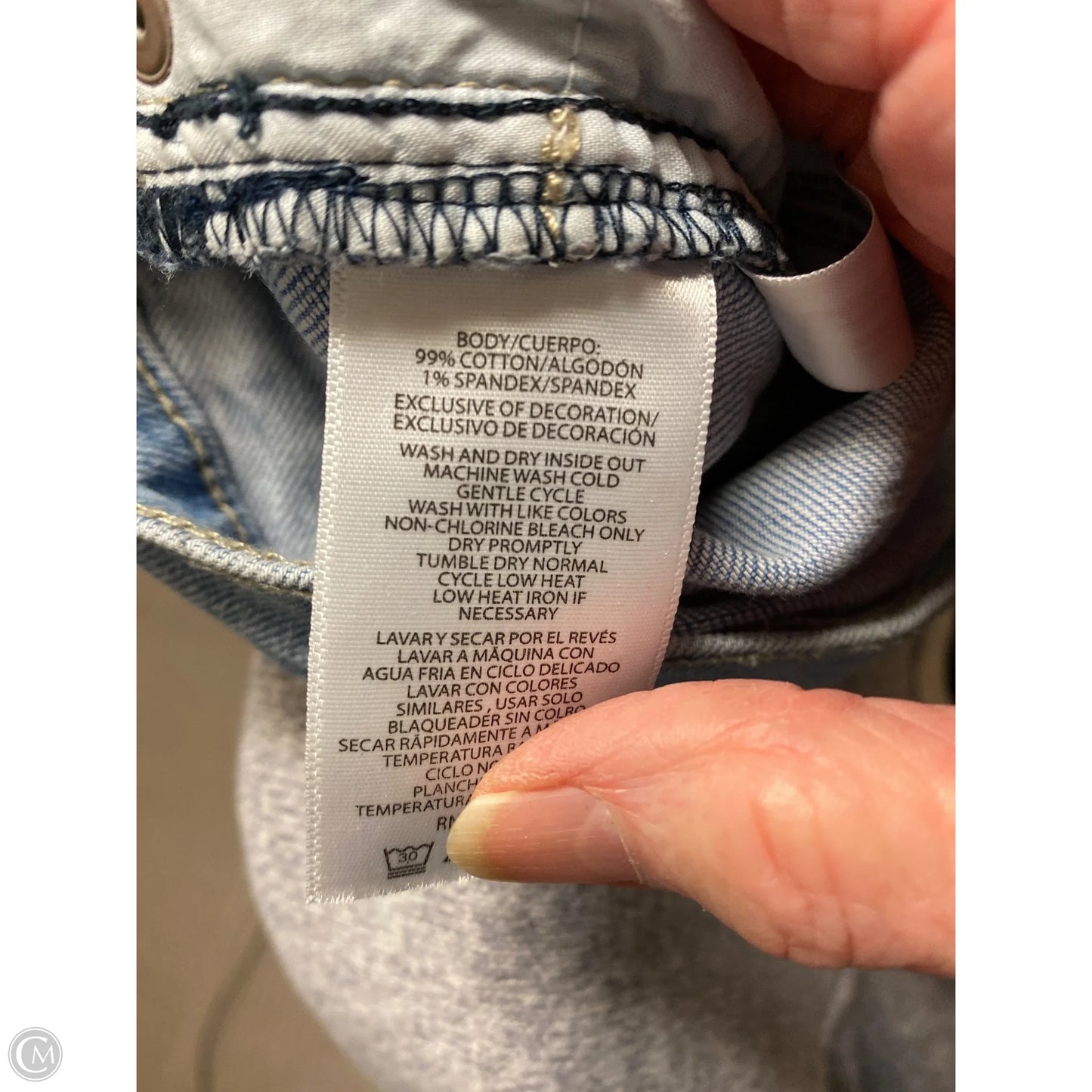 Jeans Cropped By Calvin Klein In Blue Denim, Size: 14