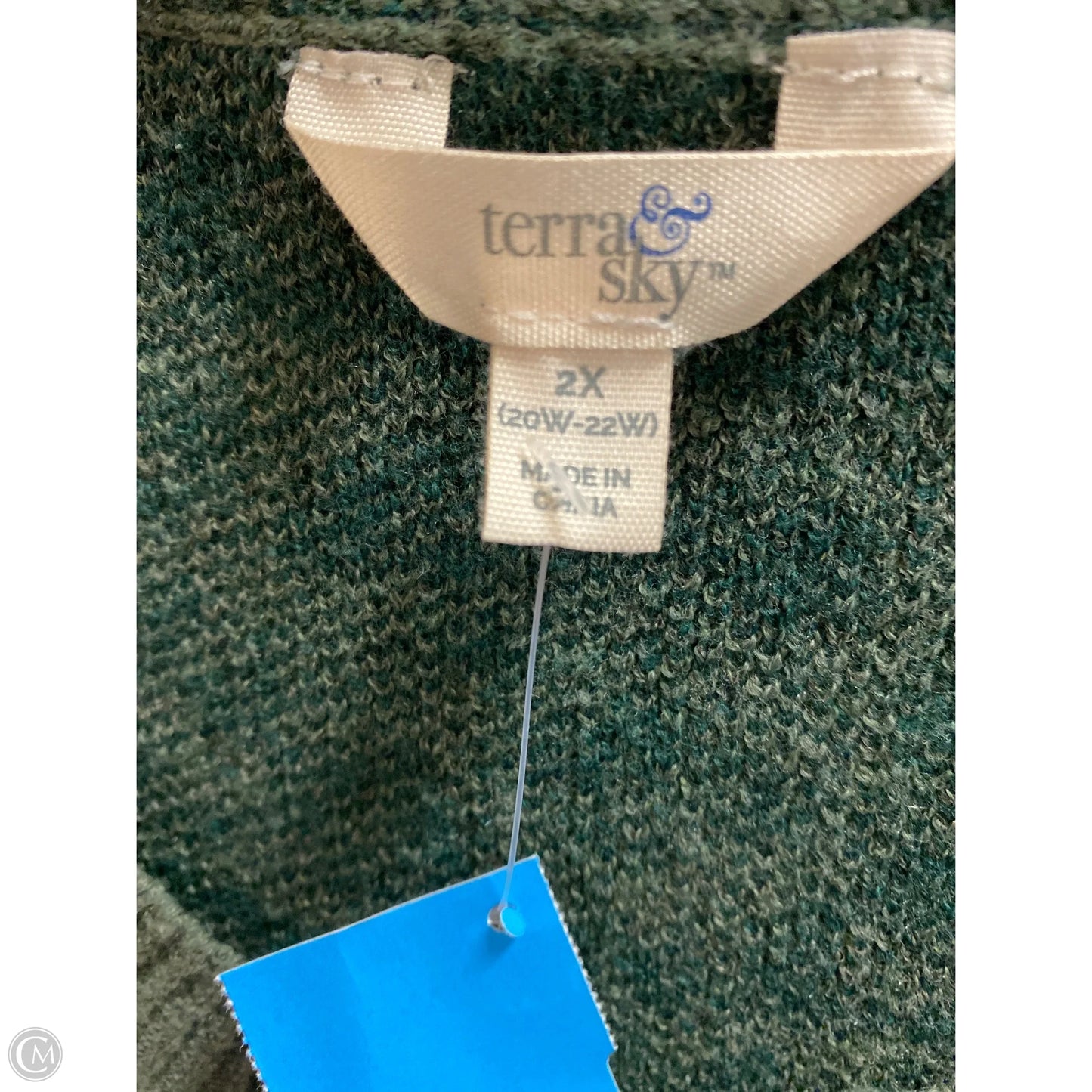 Dress Sweater By Terra & Sky In Green, Size: 2x