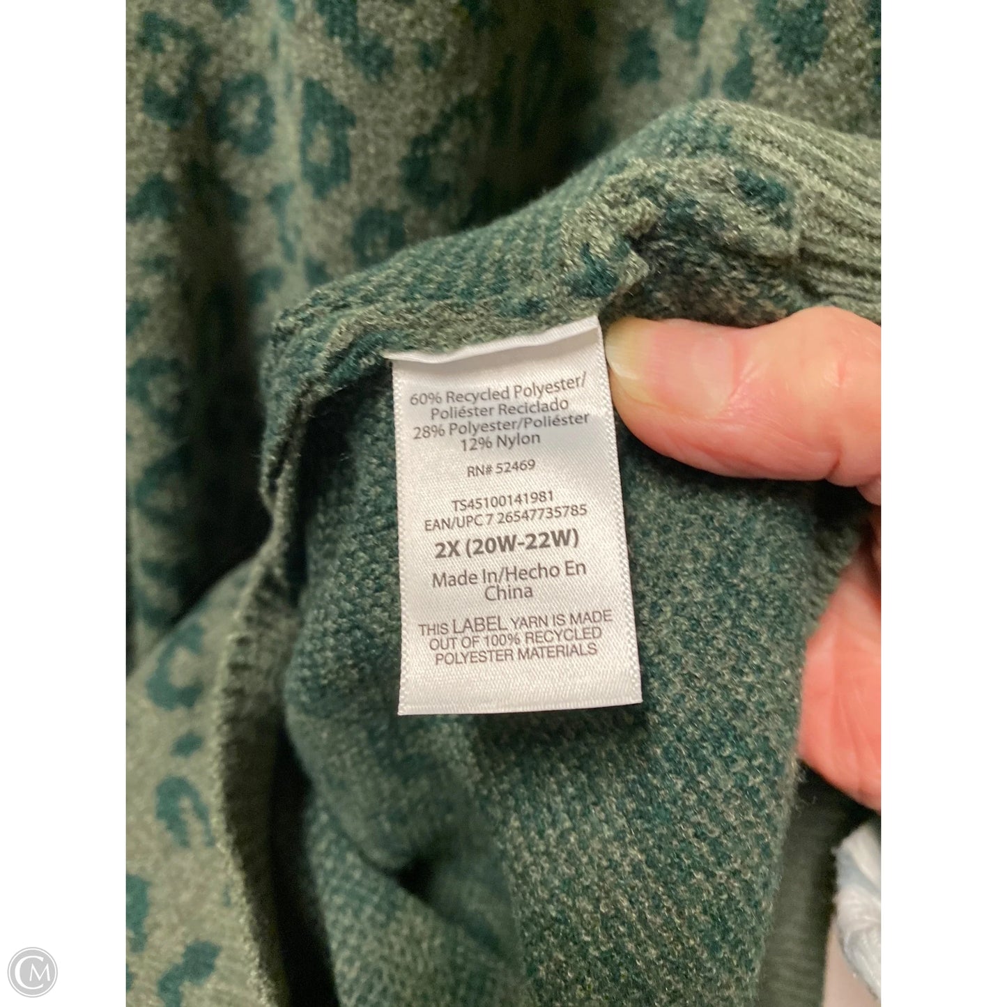 Dress Sweater By Terra & Sky In Green, Size: 2x