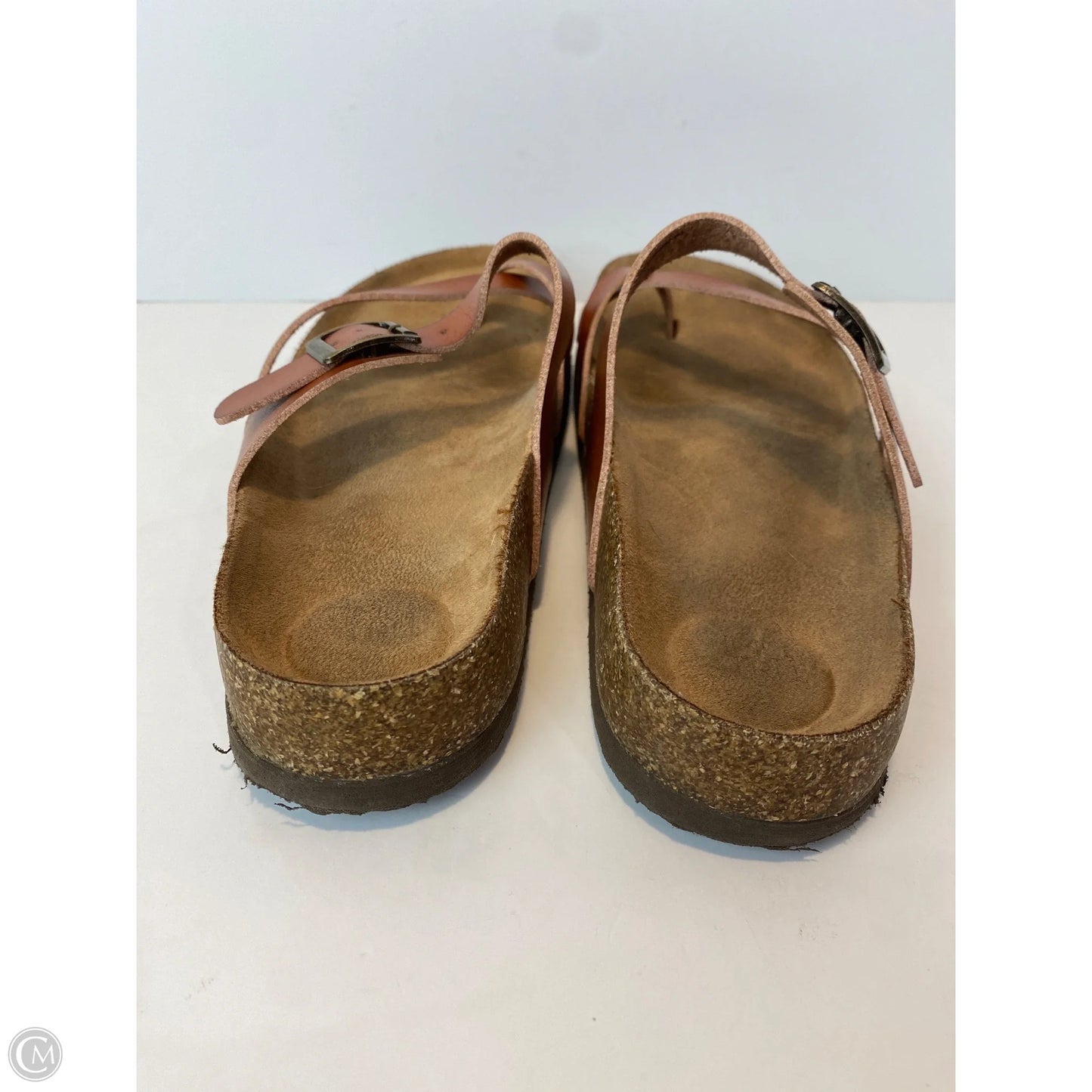 Sandals Flats By Time And Tru In Brown, Size: 7.5