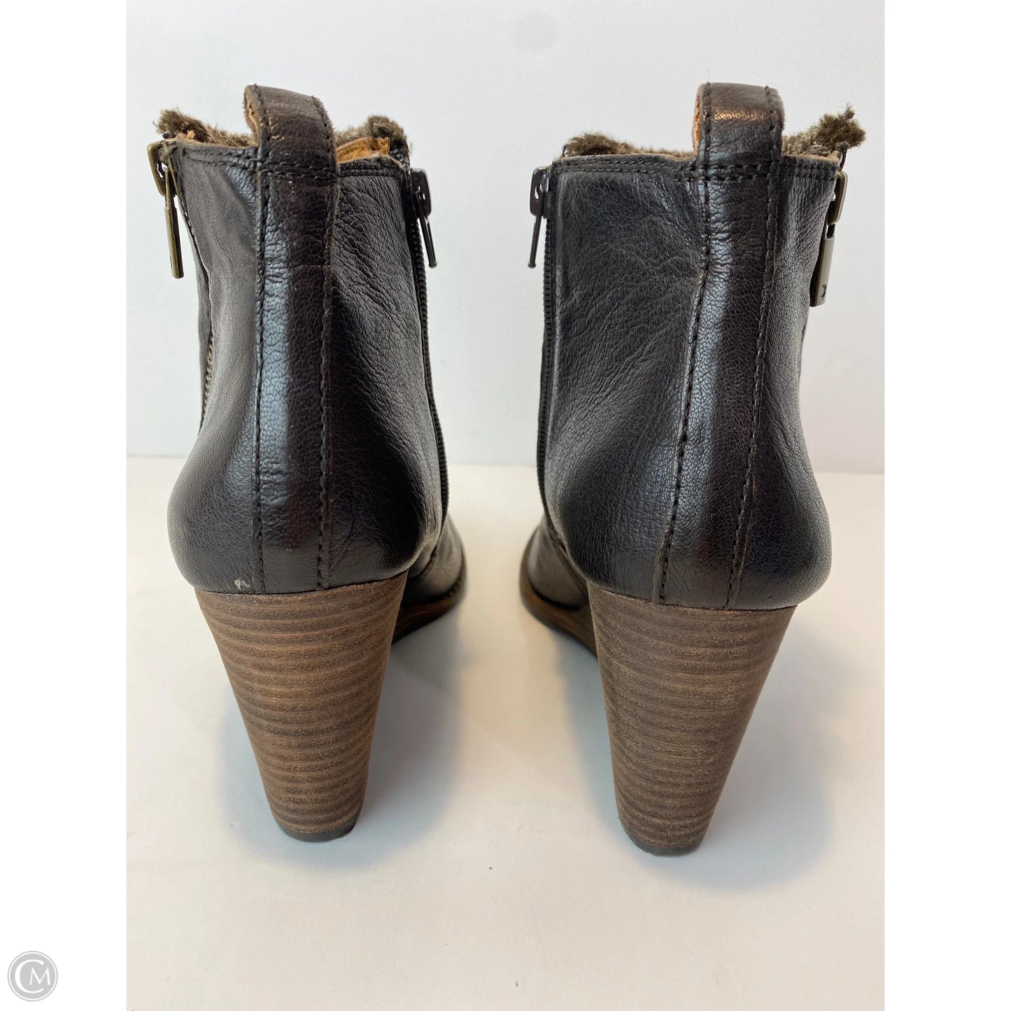 Boots Ankle Heels By Lucky Brand In Brown, Size: 9