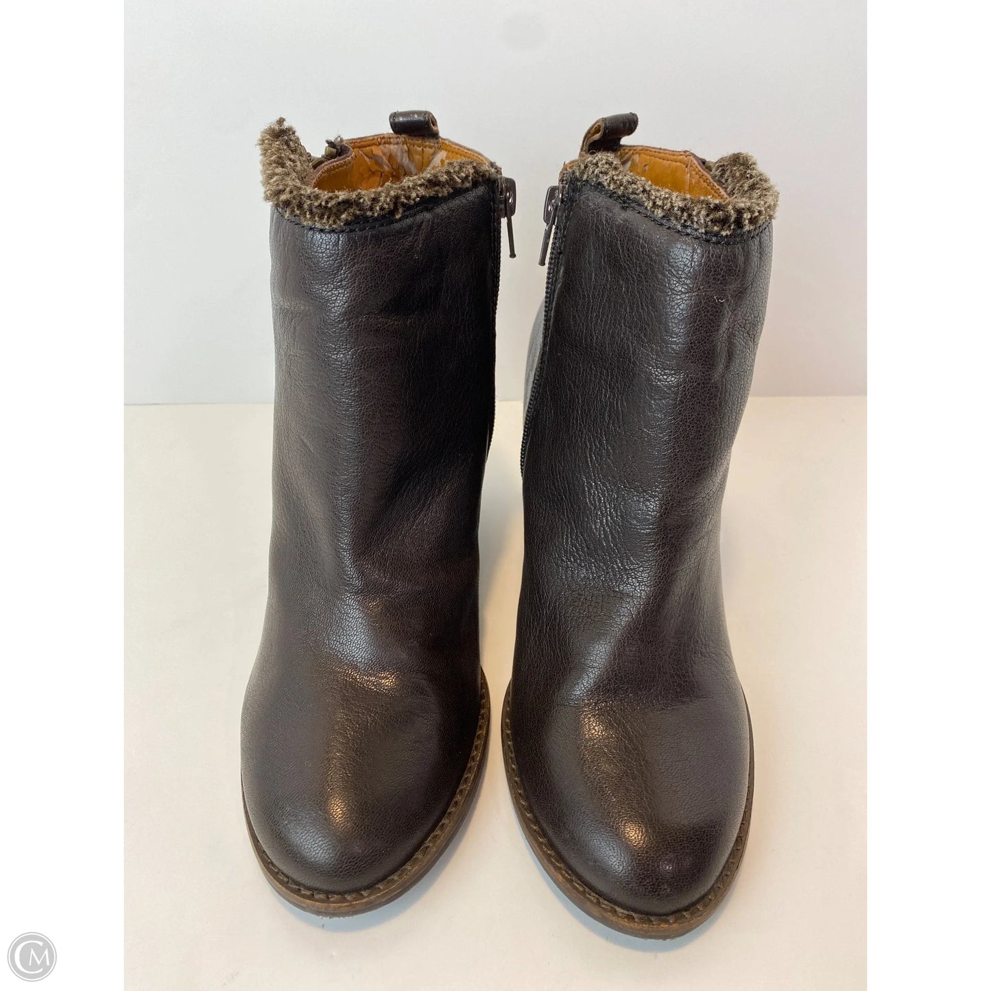 Boots Ankle Heels By Lucky Brand In Brown, Size: 9