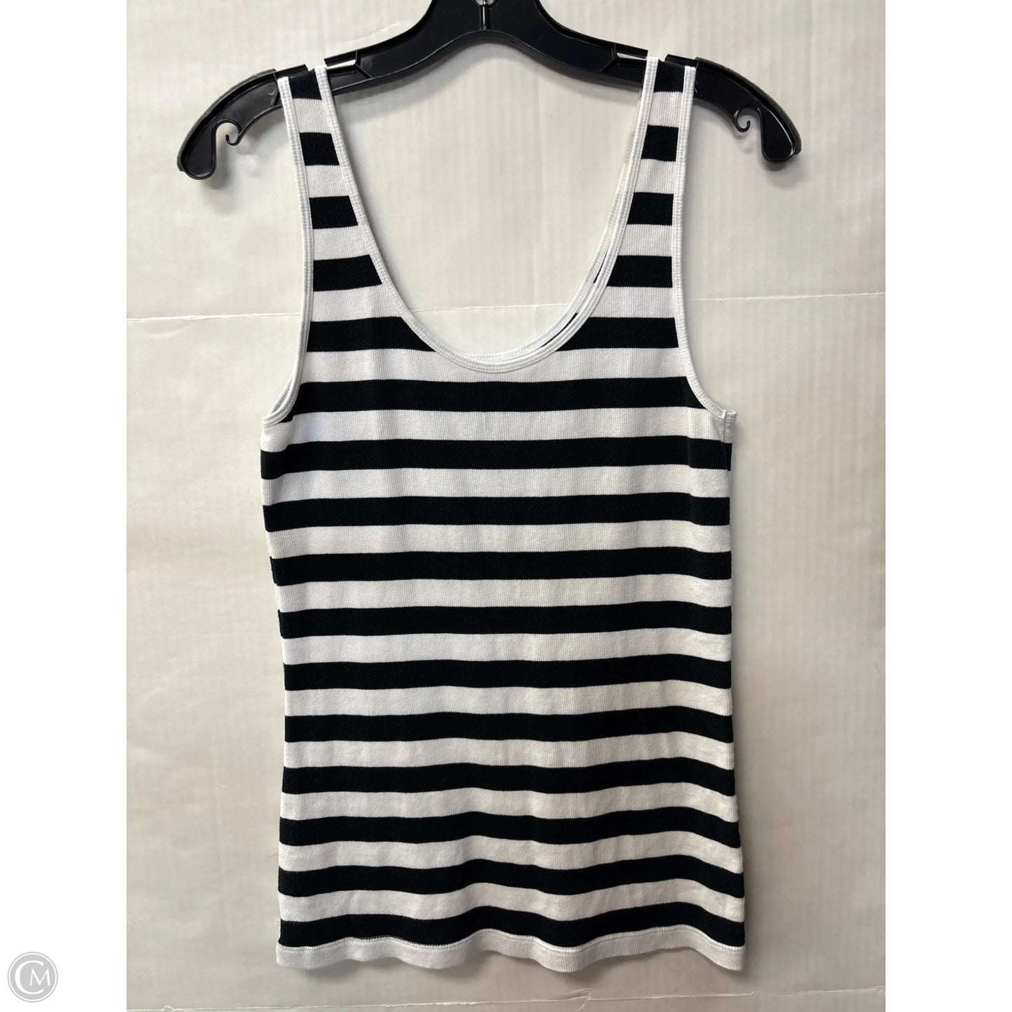 Top Sleeveless By Old Navy In Black & White, Size: L