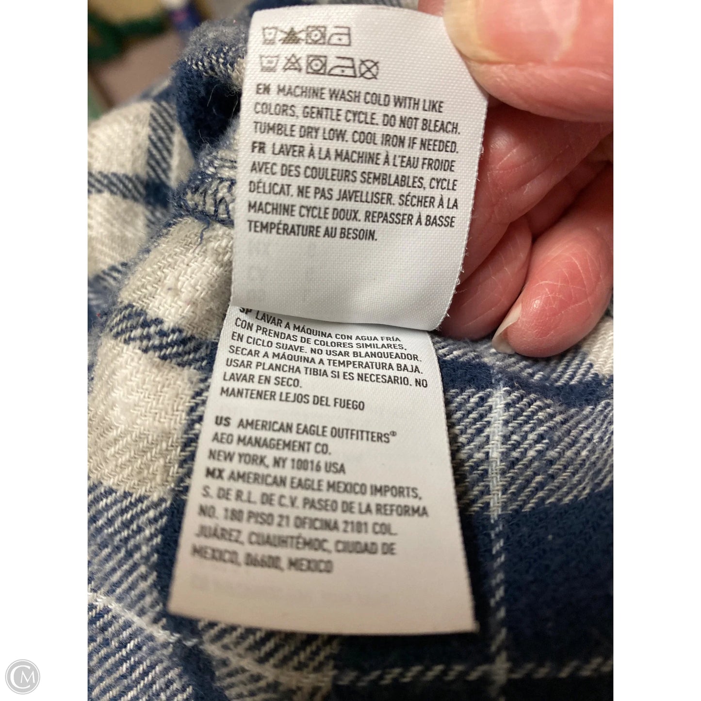 Top Long Sleeve By American Eagle In Blue, Size: L