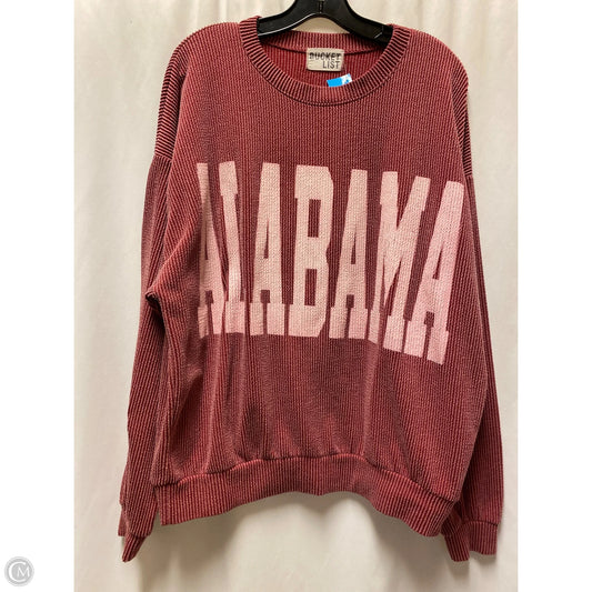 Top Long Sleeve By Bucketlist In Maroon, Size: M