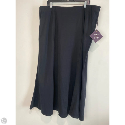 Skirt Maxi By Ava & Viv In Black, Size: 2x