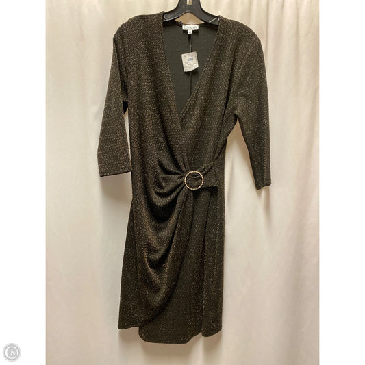 Dress Casual Midi By Luxology In Gold, Size: M