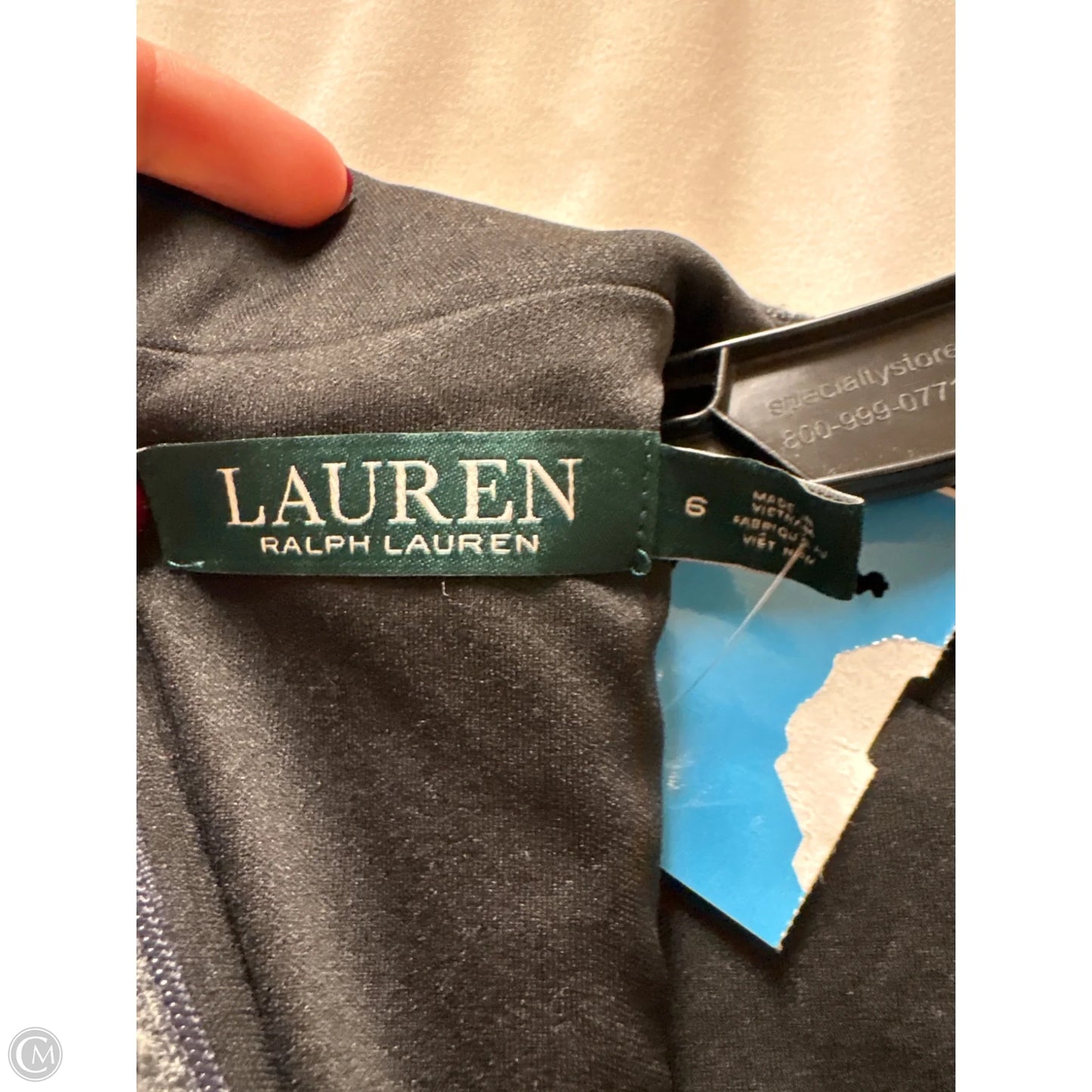 Dress Casual Midi By Ralph Lauren In Grey, Size: S