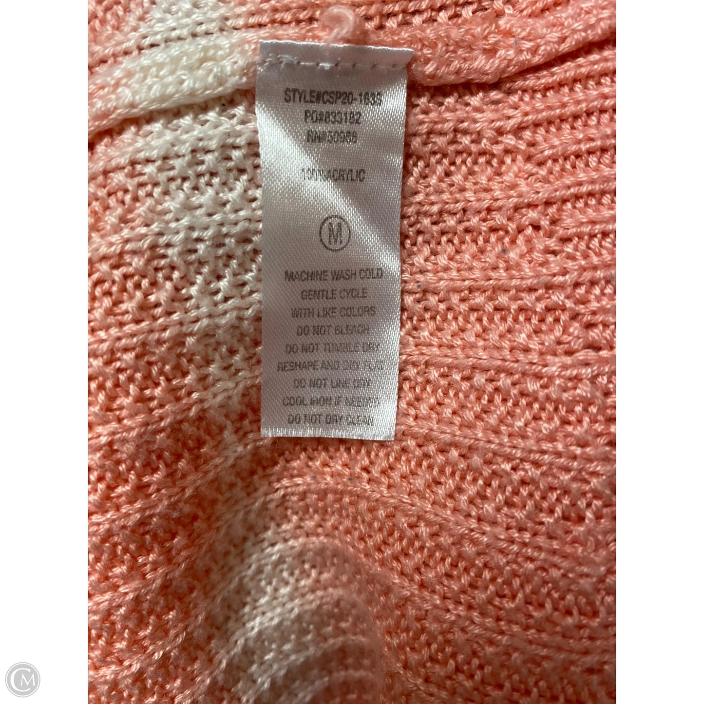 Sweater By Clothes Mentor In Peach, Size: M