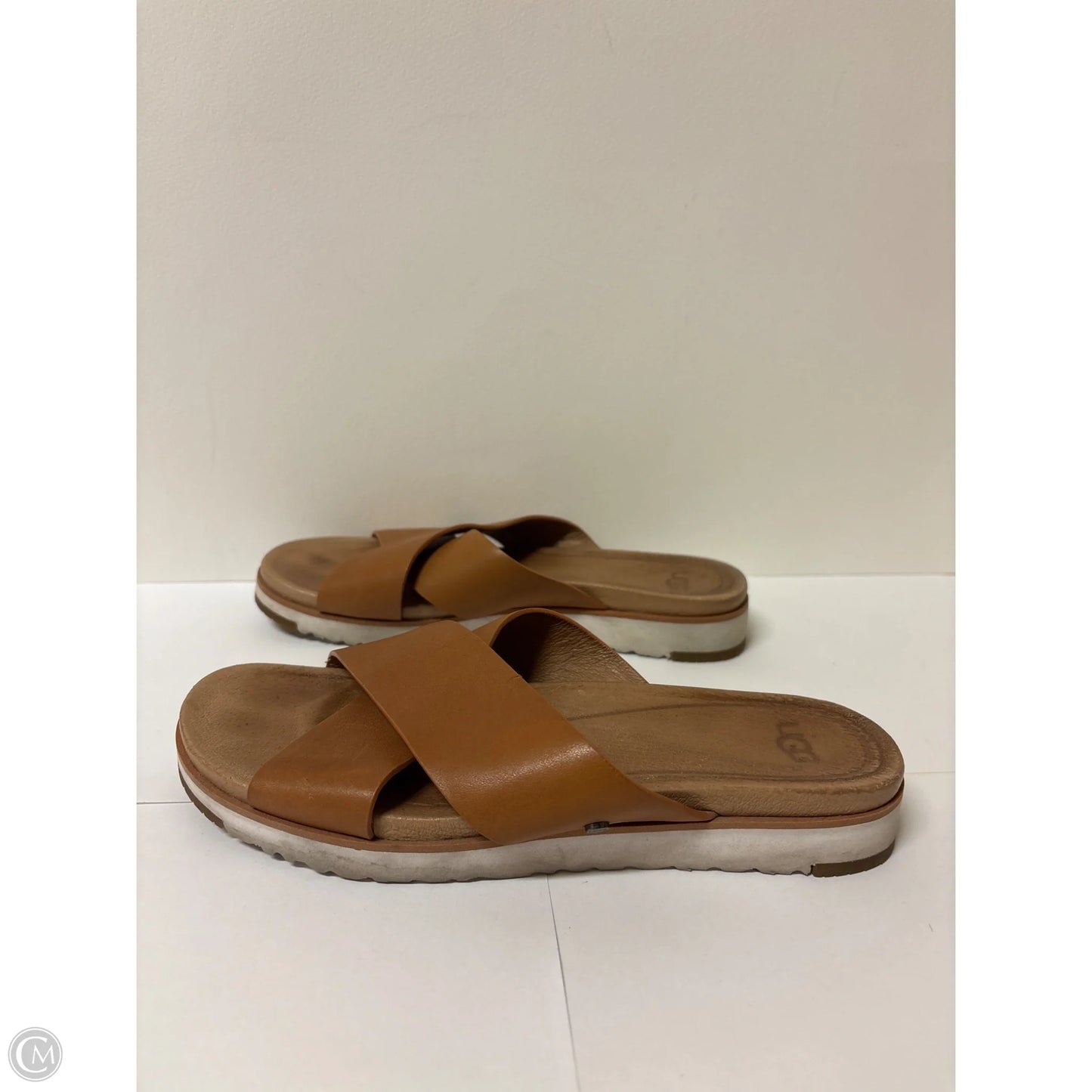 Sandals Designer By Ugg In Brown, Size: 7