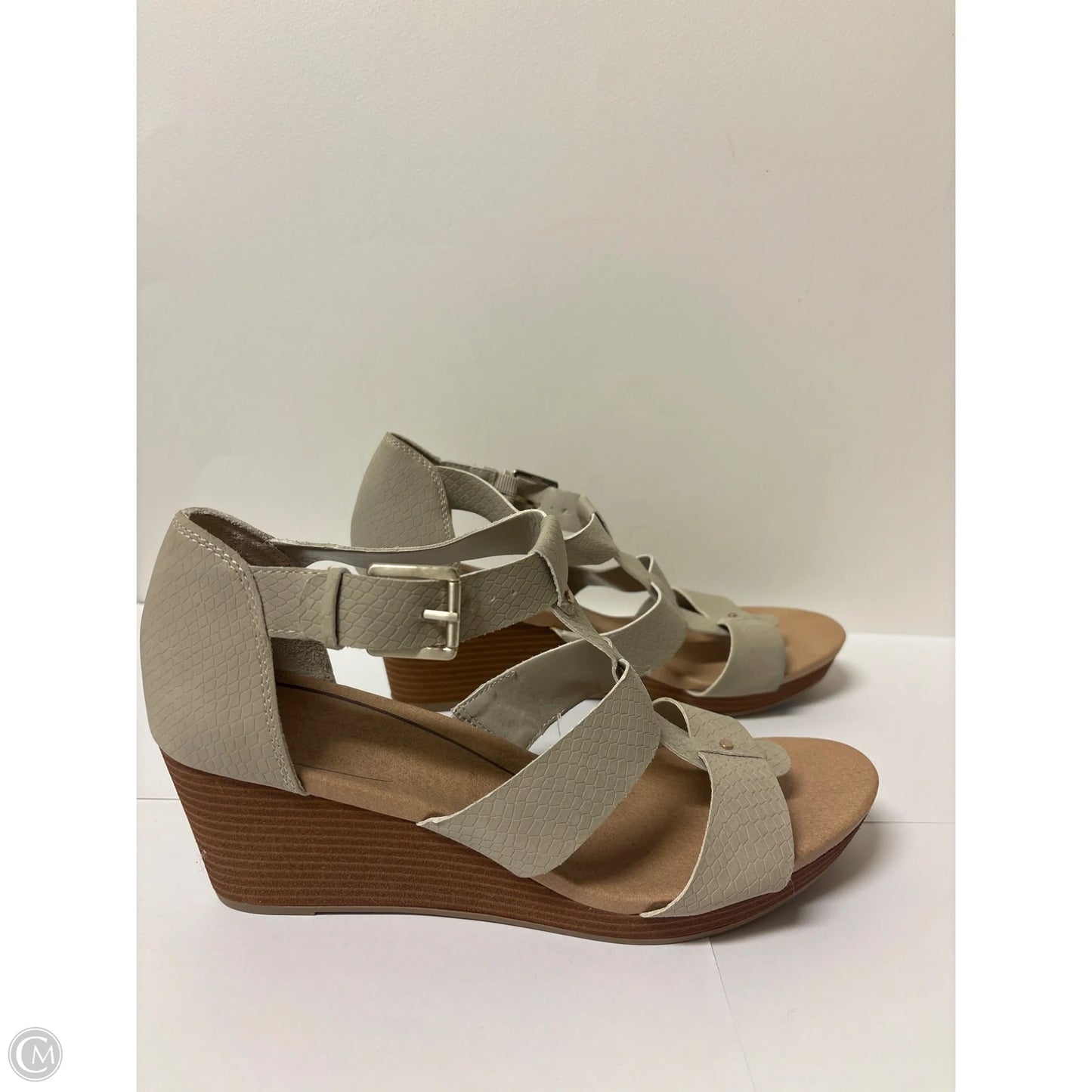 Sandals Heels Block By Dr Scholls In Beige, Size: 10