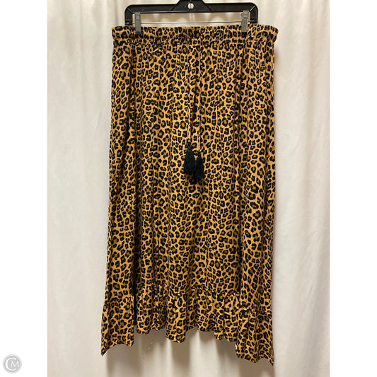 Skirt Maxi By Clothes Mentor In Animal Print, Size: 2x