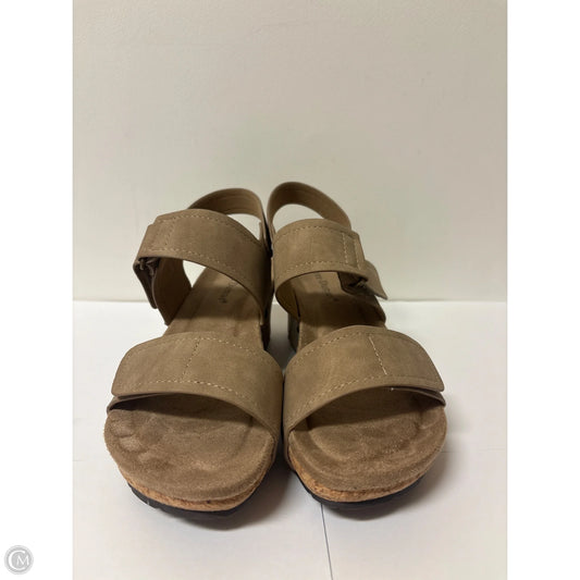 Sandals Heels Block By Pierre Dumas In Brown, Size: 6.5