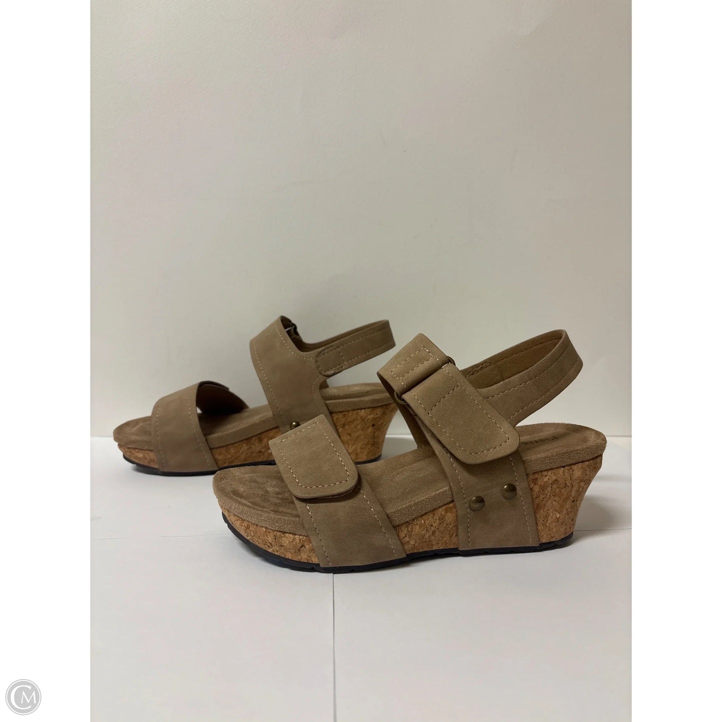 Sandals Heels Block By Pierre Dumas In Brown, Size: 6.5
