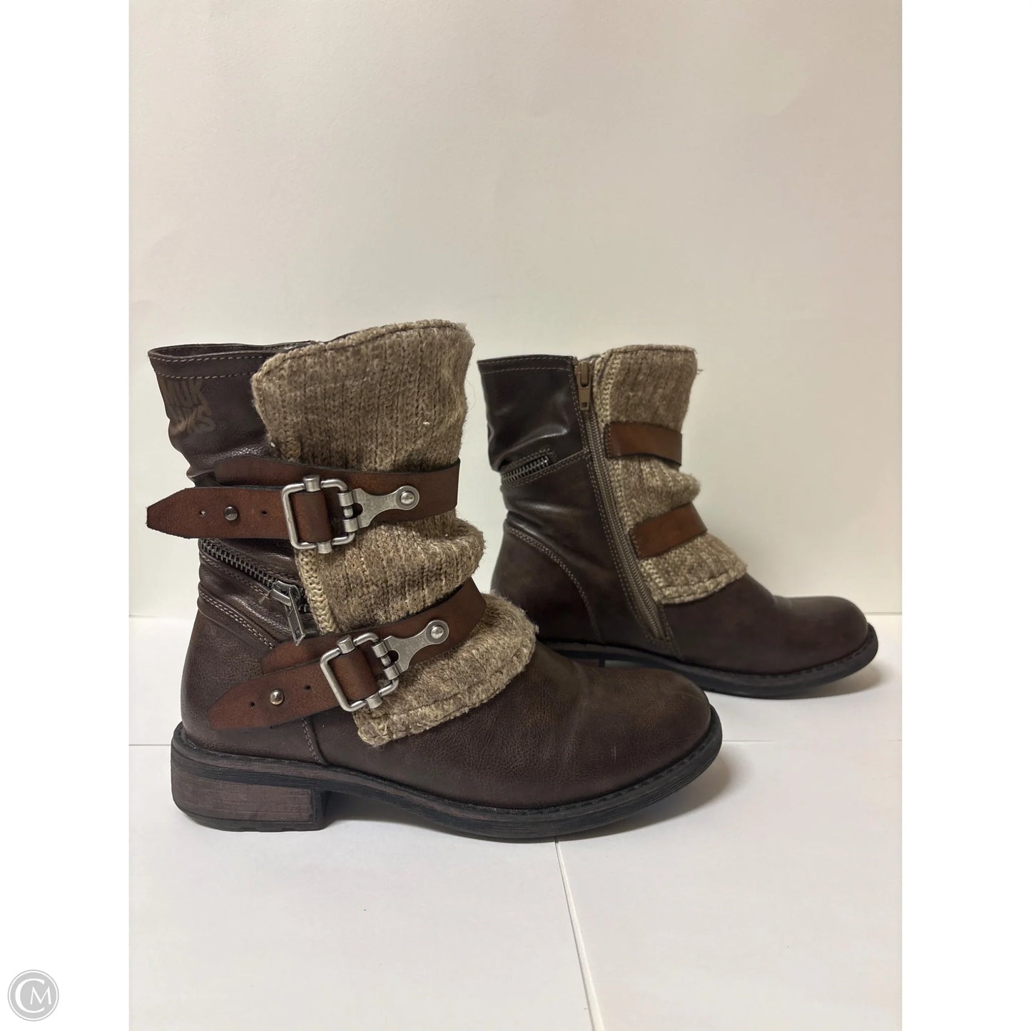 Boots Ankle Flats By Muk Luks In Brown, Size: 7