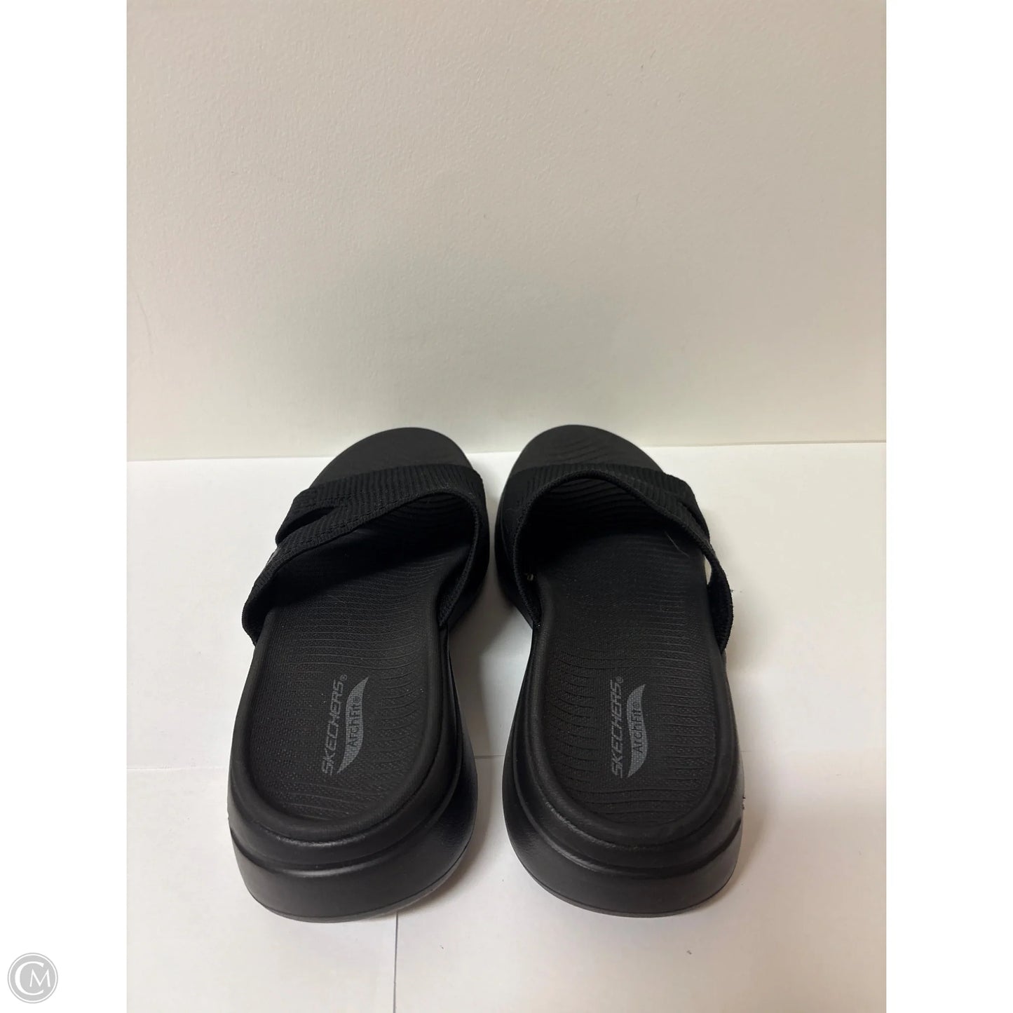 Sandals Heels Block By Skechers In Black, Size: 7