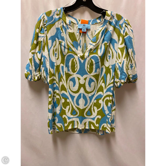 Top Short Sleeve By Cece In Blue & Green, Size: M