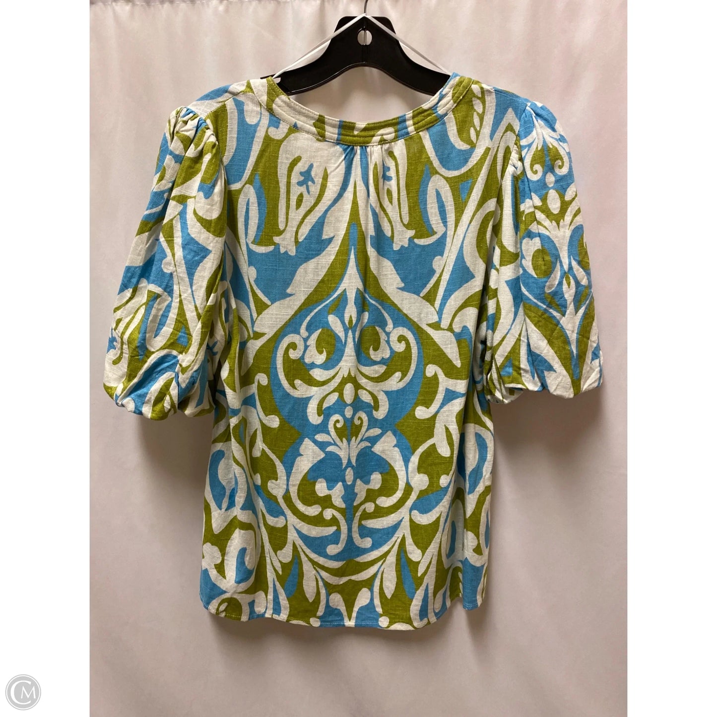 Top Short Sleeve By Cece In Blue & Green, Size: M