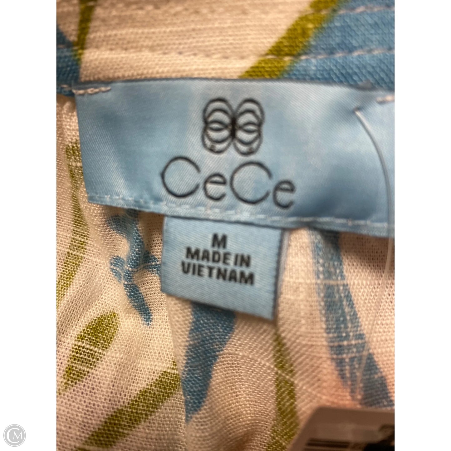 Top Short Sleeve By Cece In Blue & Green, Size: M