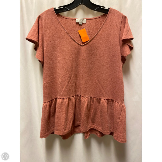 Top Sleeveless By Loft In Pink, Size: L
