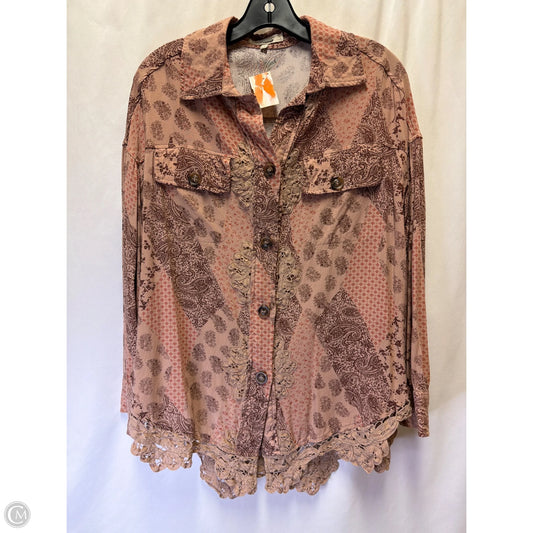 Top Long Sleeve By Gimmicks In Pink, Size: S