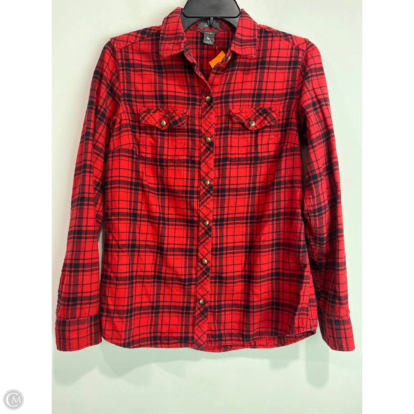Top Long Sleeve By Eddie Bauer In Red, Size: S