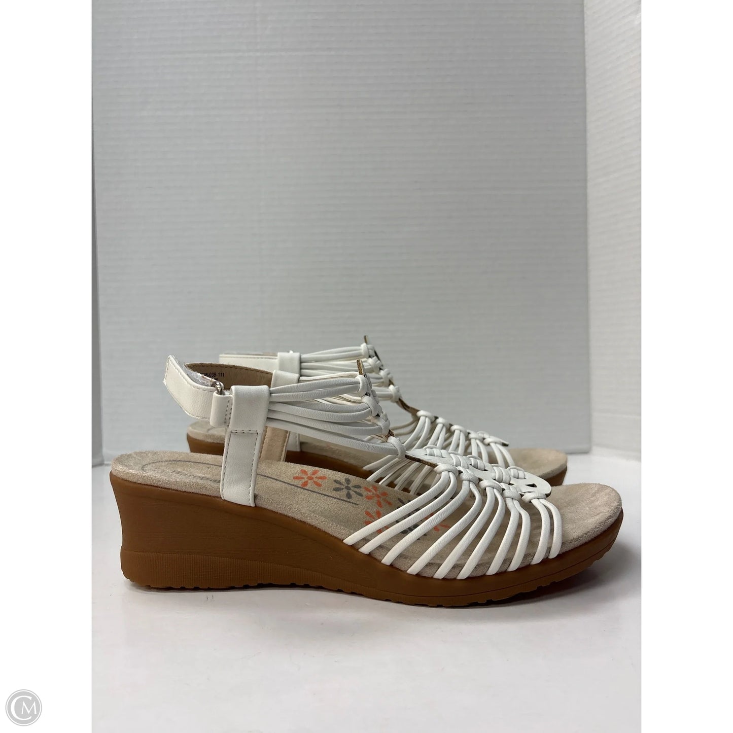 Sandals Heels Block By Bare Traps In White, Size: 9.5