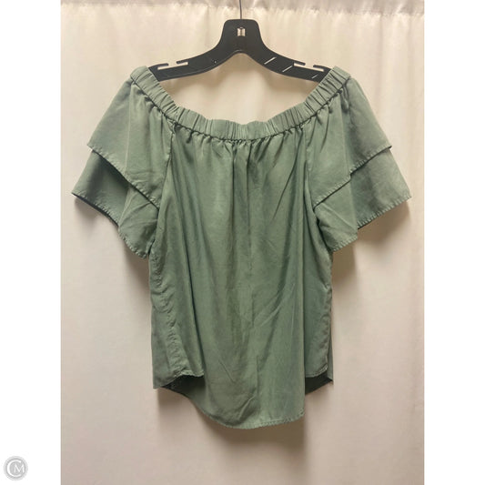 Top Short Sleeve By H&m In Green, Size: L