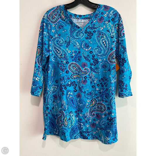 Top 3/4 Sleeve By Woman Within In Teal, Size: M